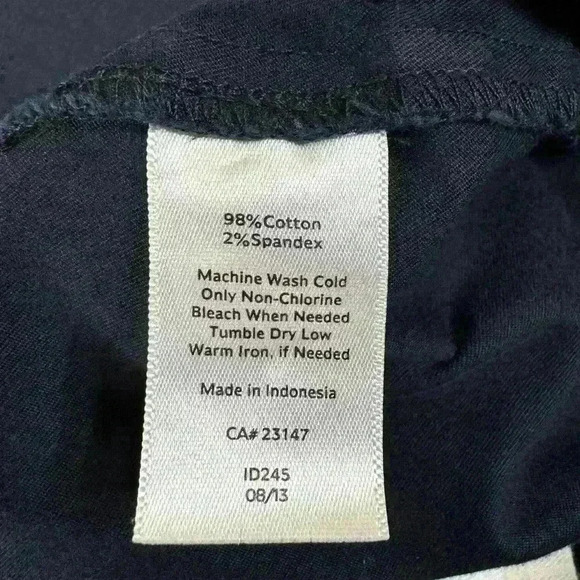 Talbots Signature Navy Ankle CropStraight Leg Khaki Chino Pants Women’s 16 Fall - Picture 8 of 12